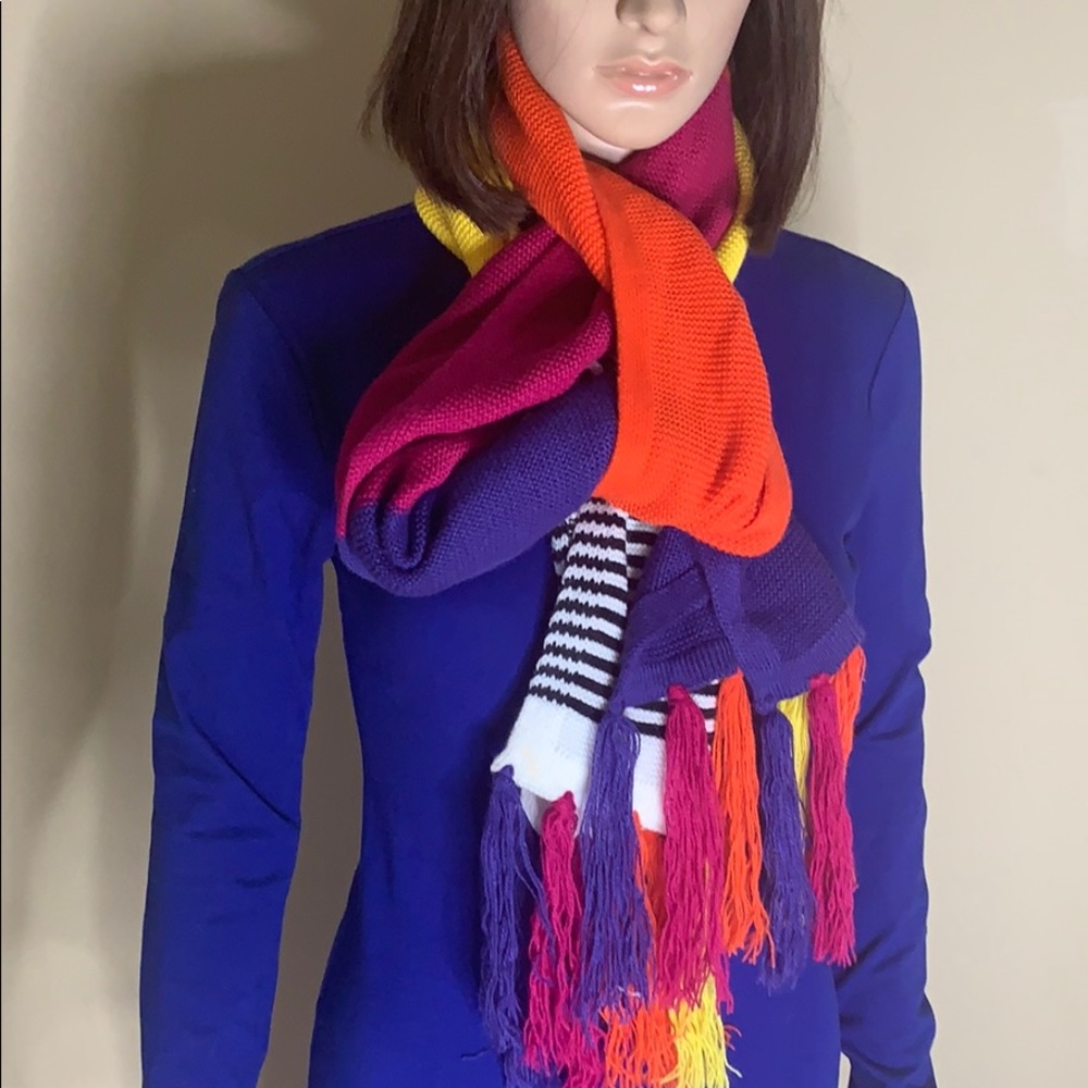 New York & Company Multicolored Patterned Scarf - image 4